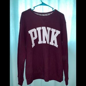 Oversized Pink brand crew neck